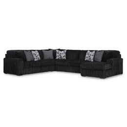 Swipe Furniture Exclusive Design Midnight-Madness Fabric 4 pc Sectional 9810366/9810377/9810334/9810317