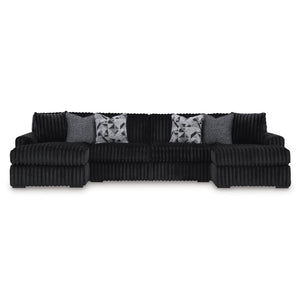 Swipe Furniture Exclusive Design Midnight-Madness Fabric 3 pc Sectional 9810316/9810334/9810317