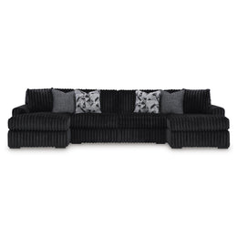 Swipe Furniture Exclusive Design Midnight-Madness Fabric 3 pc Sectional 9810316/9810334/9810317