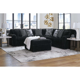 Swipe Furniture Exclusive Design Midnight-Madness Fabric 3 pc Sectional 9810366/9810377/9810367