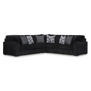 Swipe Furniture Exclusive Design Midnight-Madness Fabric 3 pc Sectional 9810366/9810377/9810367