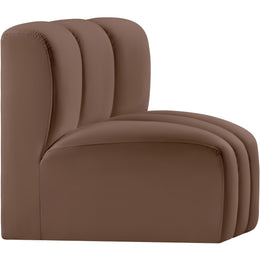 Meridian Arc Brown Vegan Leather Curved Corner
