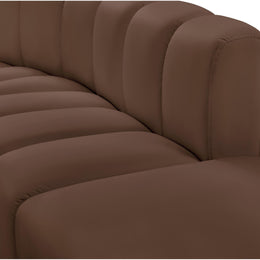 Meridian Arc Brown Vegan Leather Curved Corner