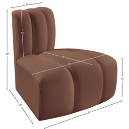 Meridian Arc Cognac Vegan Leather Reverse Corner