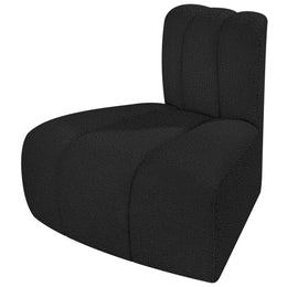 Meridian Arc Black Boucle Fabric Reverse Corner