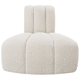 Meridian Arc Cream Boucle Fabric Reverse Corner