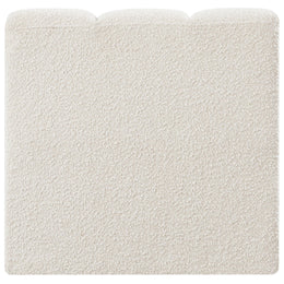 Meridian Arc Cream Boucle Fabric Straight Chair