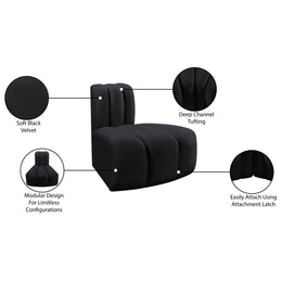 Meridian Arc Black Velvet Reverse Corner