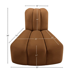 Meridian Arc Saddle Velvet Reverse Corner