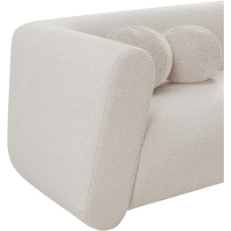 Meridian Abbington Cream Boucle Fabric Chair