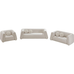 Meridian Abbington Cream Boucle Fabric Chair