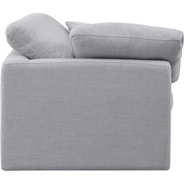Meridian Indulge Grey Linen Textured Fabric Corner Chair