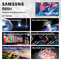 Samsung - 85" Class R85H Series Micro RGB 4K UHD SamsungVisionAI Smart Tizen TV (2026)
