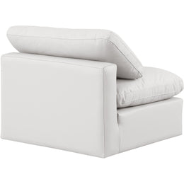 Meridian Indulge Cream Vegan Leather Armless Chair