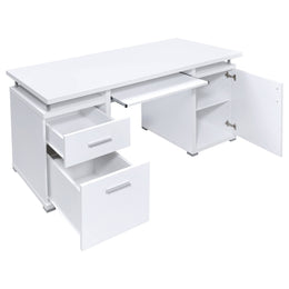 Tracy 55-inch 2-drawer Office Computer Desk Cappuccino