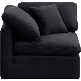 Meridian Indulge Black Velvet Corner Chair