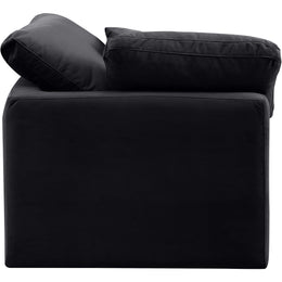 Meridian Indulge Black Velvet Corner Chair