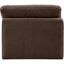 Meridian Indulge Brown Velvet Armless Chair