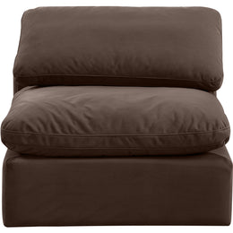 Meridian Indulge Brown Velvet Armless Chair