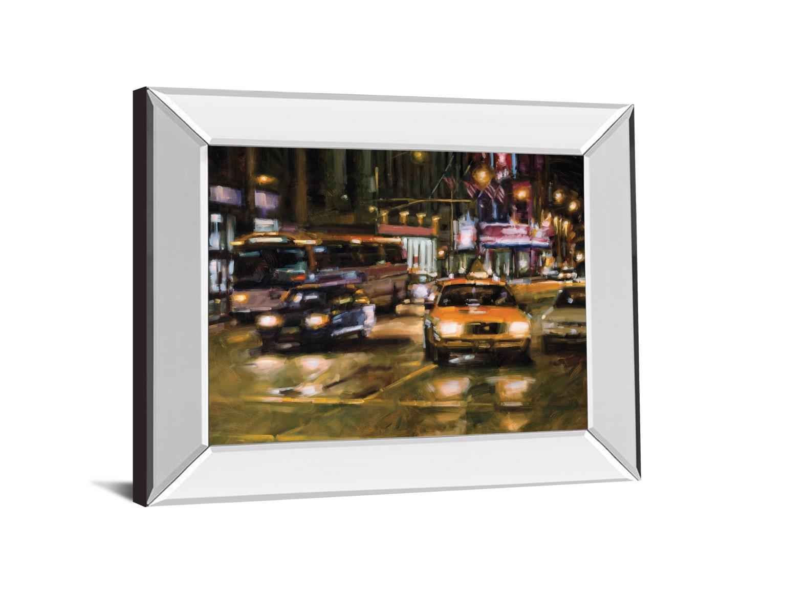 Mirrored Frame Radio City, New York City By Desmond O'Hagan 22X26 Mirror Frame Print
