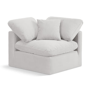Meridian Indulge Cream Velvet Corner Chair