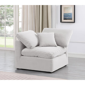 Meridian Indulge Cream Velvet Corner Chair