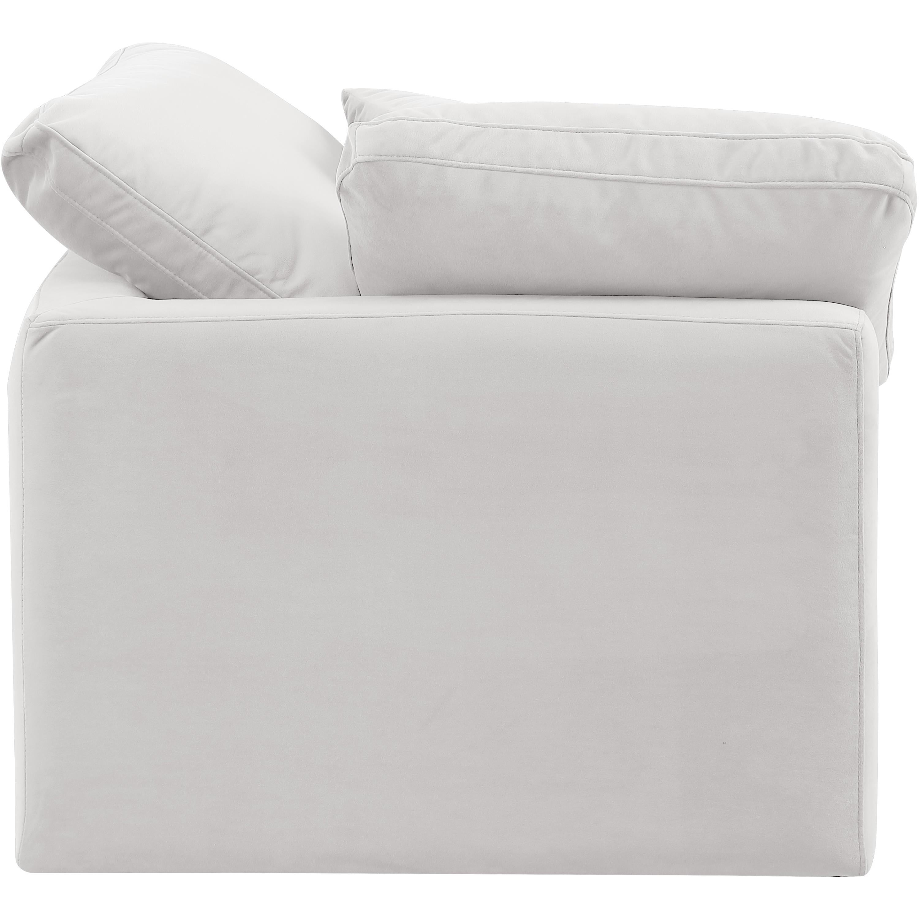 Meridian Indulge Cream Velvet Corner Chair