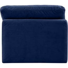Meridian Indulge Navy Velvet Armless Chair