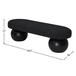 Meridian Bowie Black Bench
