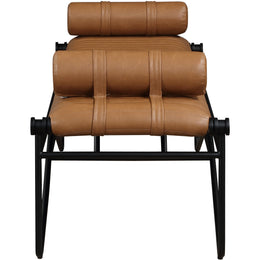 Meridian Gatsby Cognac Vegan Leather Bench