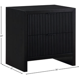 Meridian Fairfax Black Night Stand
