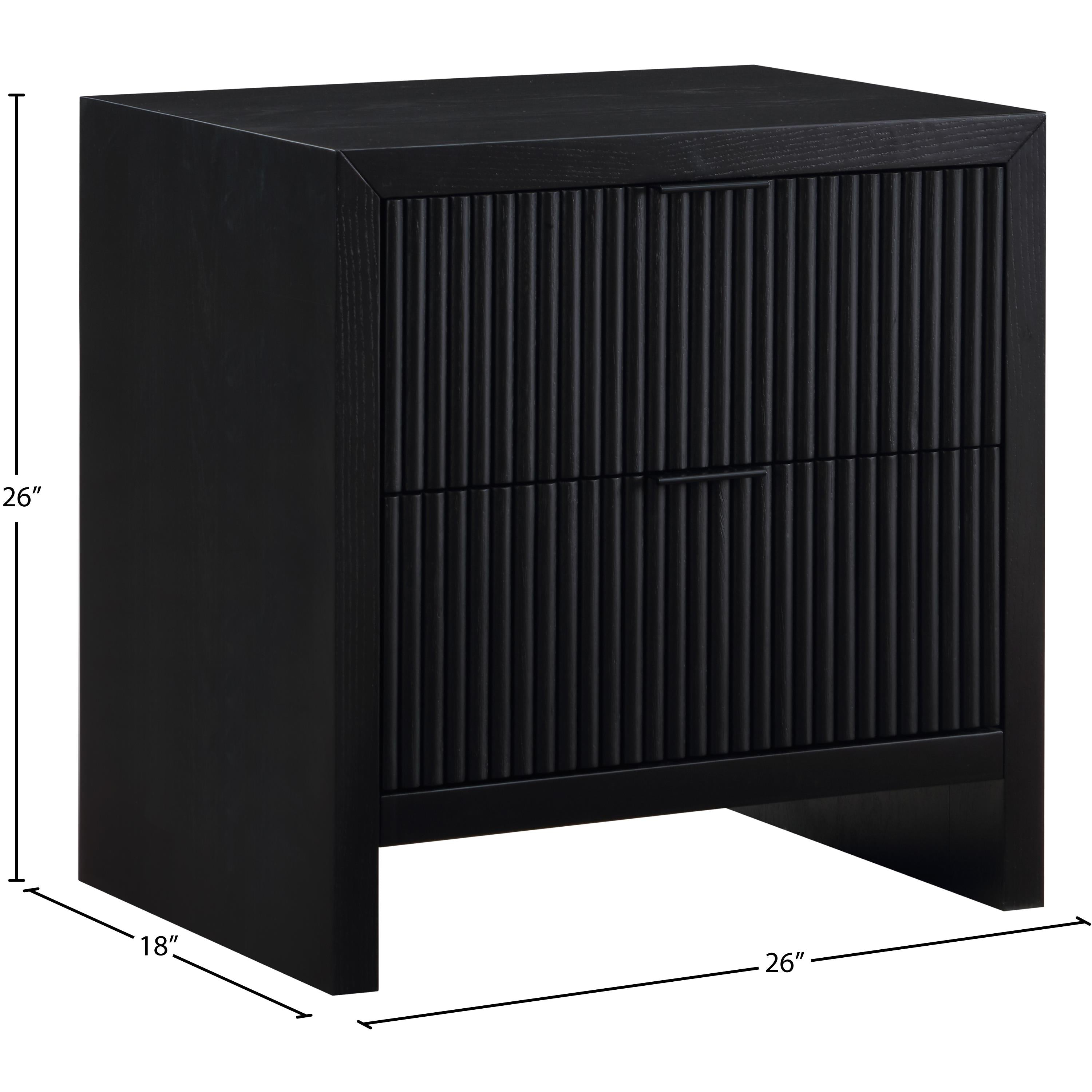 Meridian Fairfax Black Night Stand