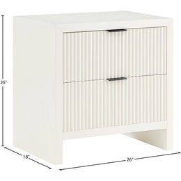 Meridian Fairfax Cream Night Stand