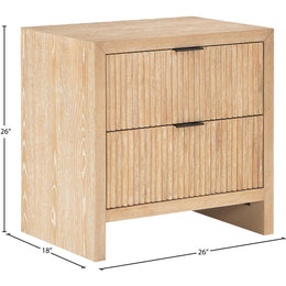 Meridian Fairfax Natural Night Stand