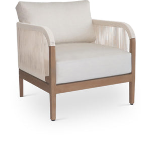 Meridian Maui Cream Water Resistant Fabric Outdoor Patio Chair
