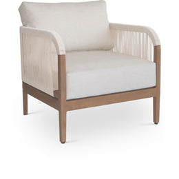 Meridian Maui Cream Water Resistant Fabric Outdoor Patio Chair