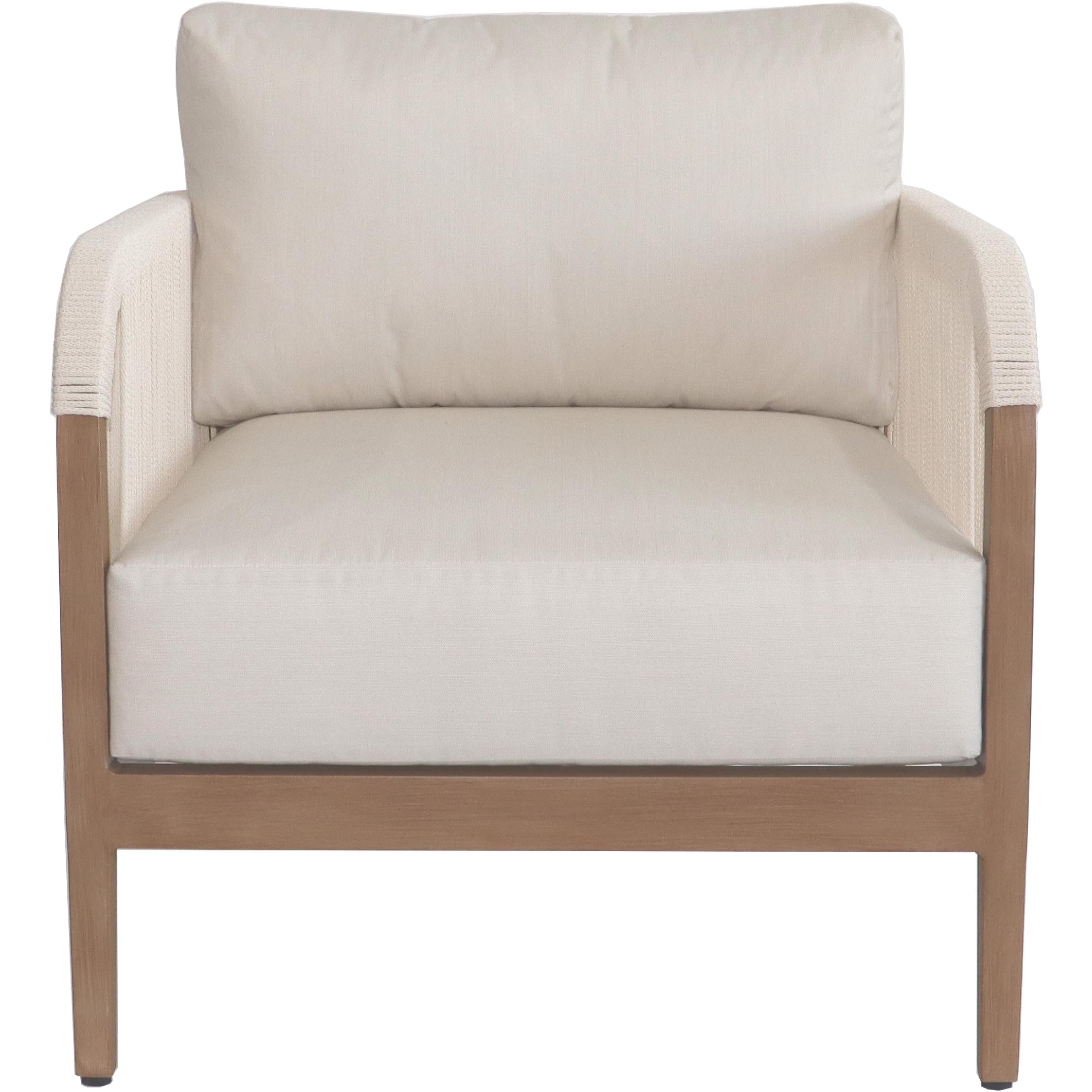 Meridian Maui Cream Water Resistant Fabric Outdoor Patio Chair