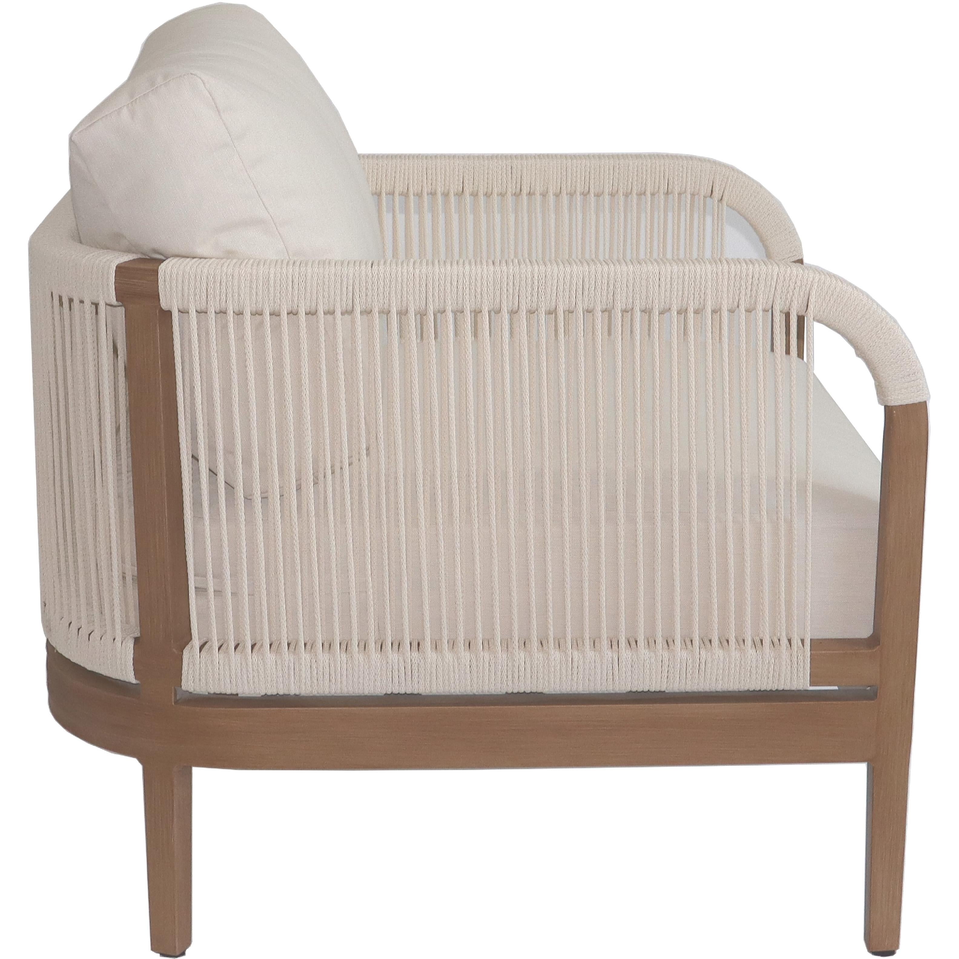 Meridian Maui Cream Water Resistant Fabric Outdoor Patio Chair