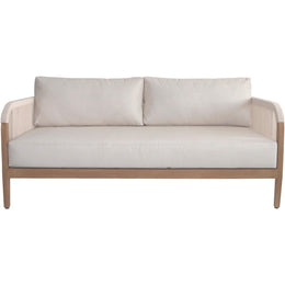 Meridian Maui Cream Water Resistant Fabric Outdoor Patio Loveseat