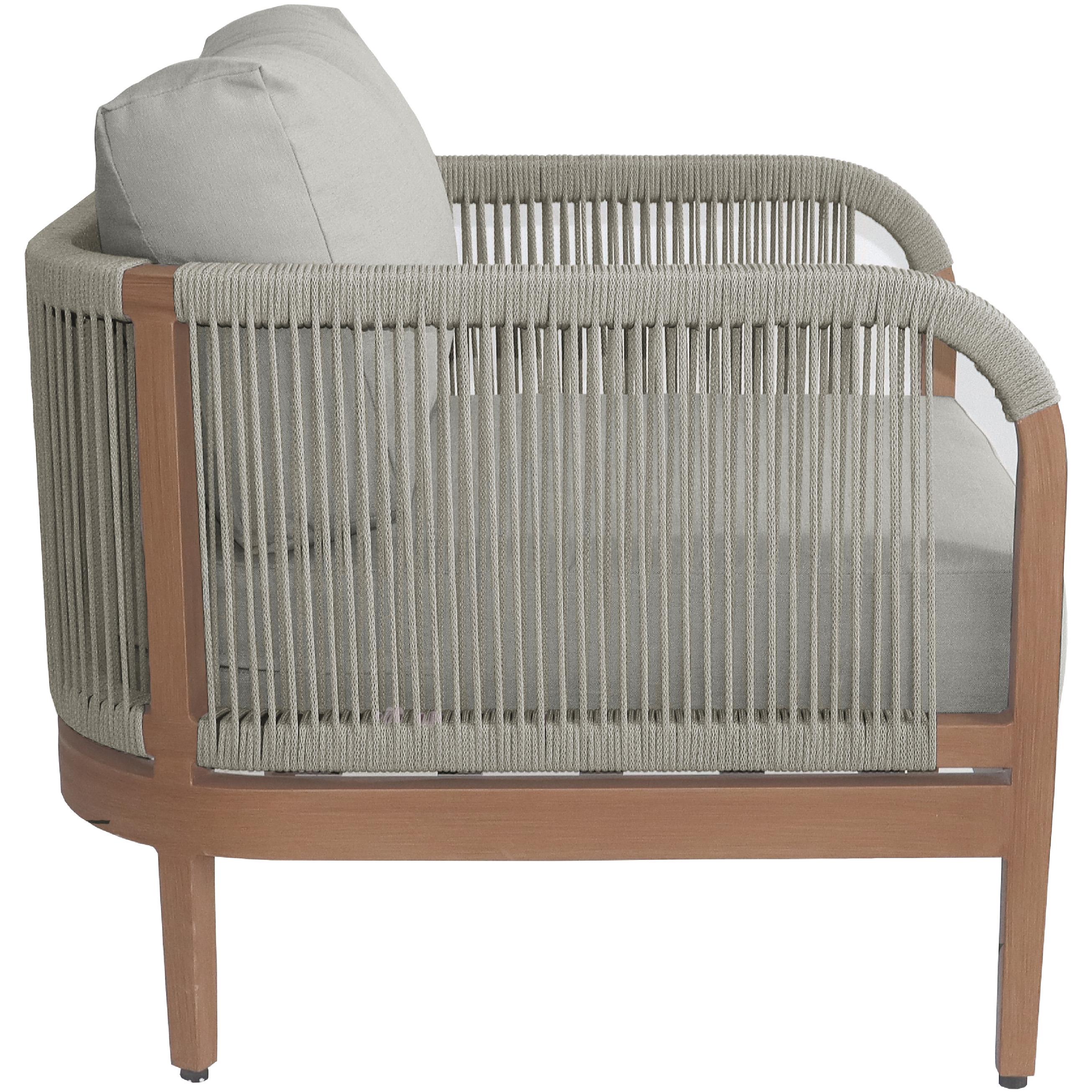 Meridian Maui Grey Water Resistant Fabric Outdoor Patio Chair