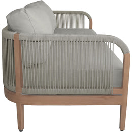 Meridian Maui Grey Water Resistant Fabric Outdoor Patio Loveseat