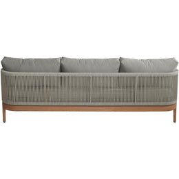 Meridian Maui Grey Water Resistant Fabric Outdoor Patio Sofa