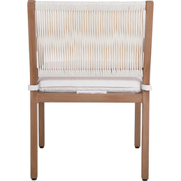 Meridian Maui Cream Water Resistant Fabric Outdoor Patio Dining Arm Chair
