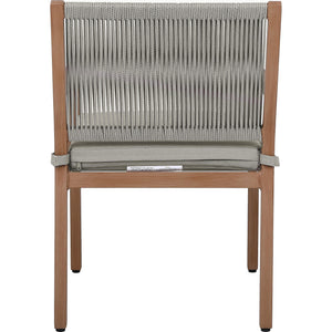 Meridian Maui Grey Water Resistant Fabric Outdoor Patio Dining Arm Chair