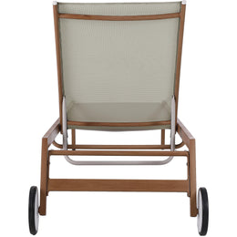 Meridian Maui Grey Water Resistant Fabric Outdoor Patio Lounger