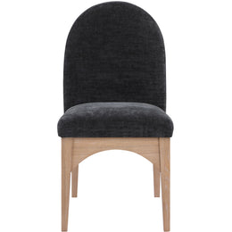Meridian Waldorf Black Chenille Fabric Dining Chair
