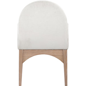 Meridian Waldorf Cream Chenille Fabric Dining Chair