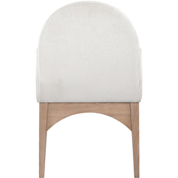 Meridian Waldorf Cream Chenille Fabric Dining Chair