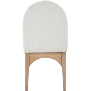 Meridian Waldorf Cream Chenille Fabric Dining Chair