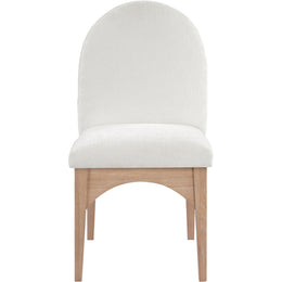 Meridian Waldorf Cream Chenille Fabric Dining Chair